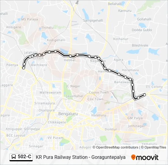 502-C Bus Line Map