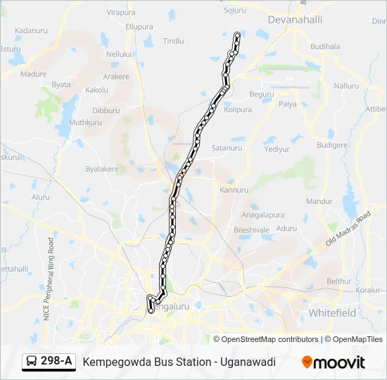 298-A Bus Line Map