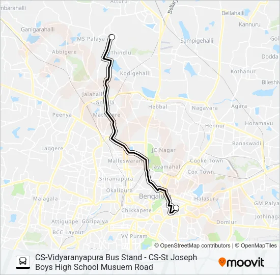 SJBHS-2A Bus Line Map
