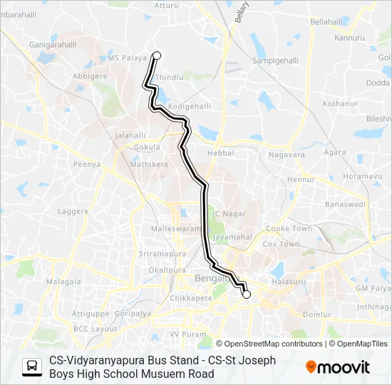 SJBHS-2A Bus Line Map