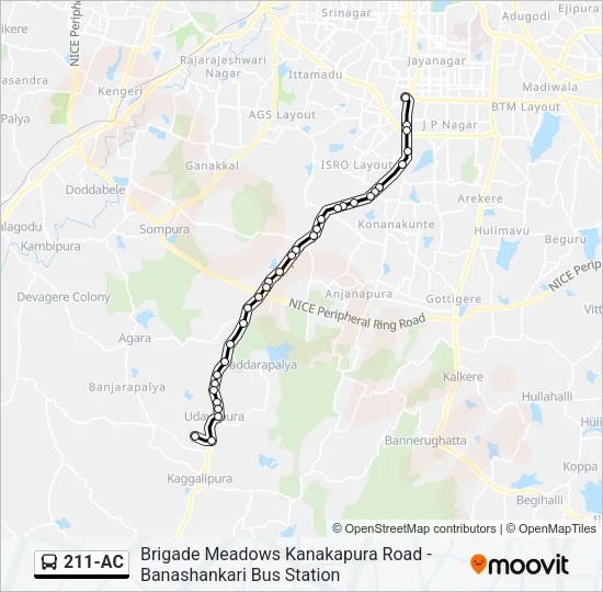 211-AC Bus Line Map