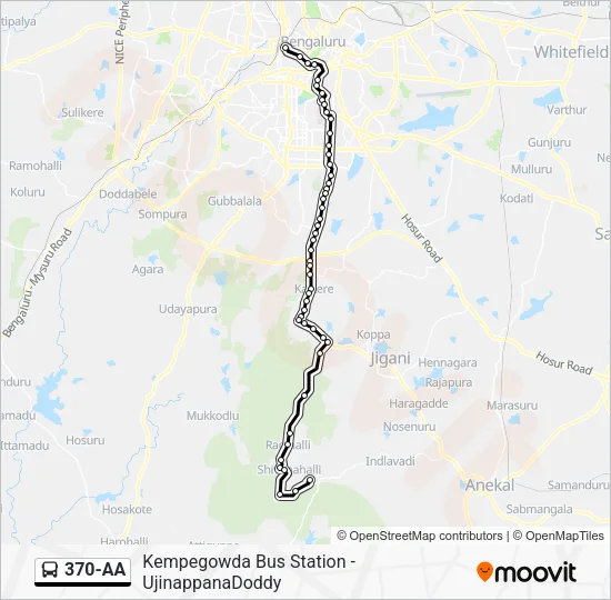 370-AA Bus Line Map