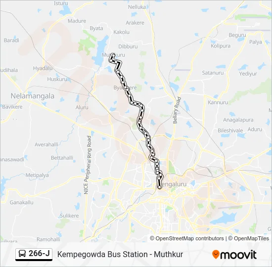 266-J Bus Line Map