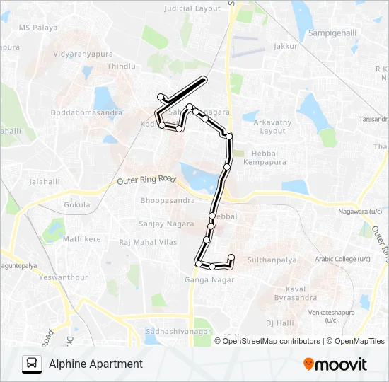 D14G-ALP Bus Line Map