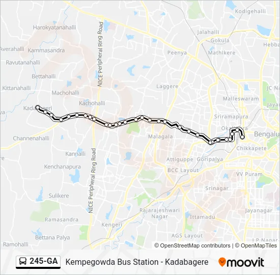 245-GA Bus Line Map