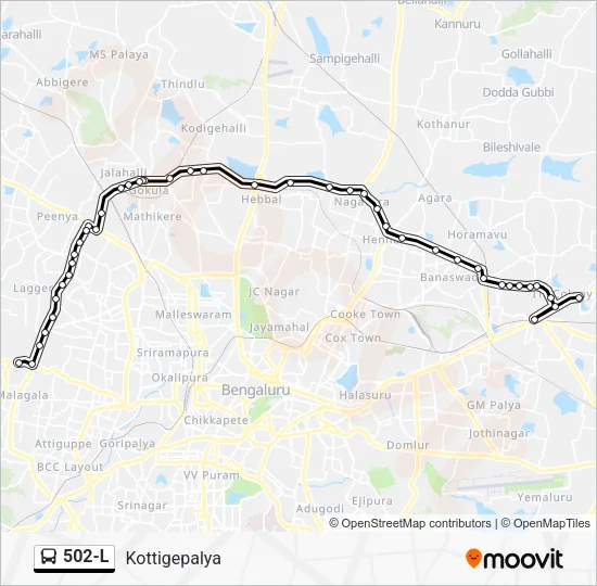 502-L Bus Line Map