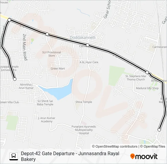 D42G-JRB Bus Line Map