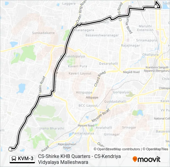 KVM-3 Bus Line Map