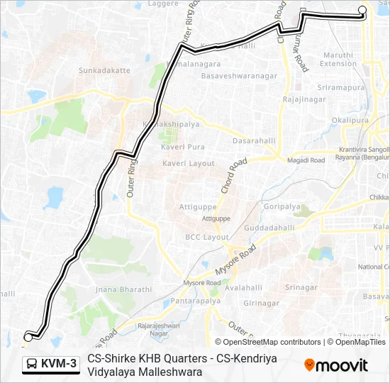 KVM-3 Bus Line Map