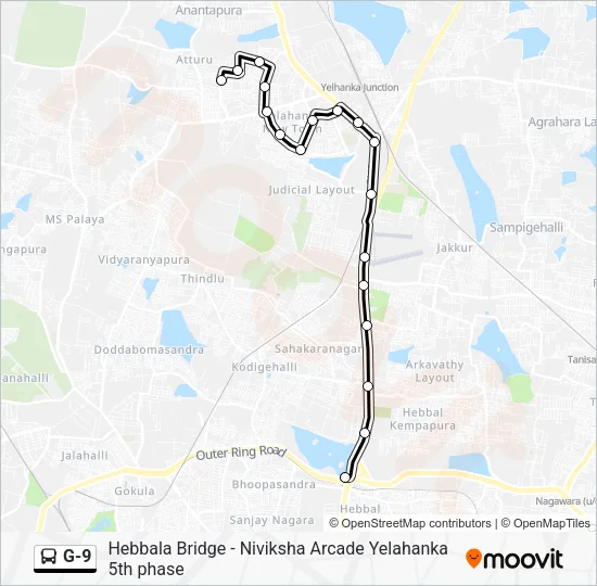 G-9 Bus Line Map
