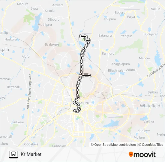 KMT-YHK-NITTE Bus Line Map