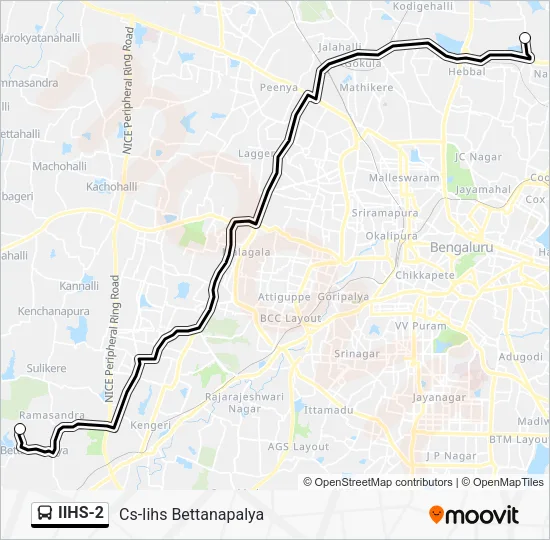IIHS-2 Bus Line Map