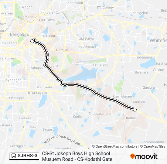 SJBHS-3 Bus Line Map