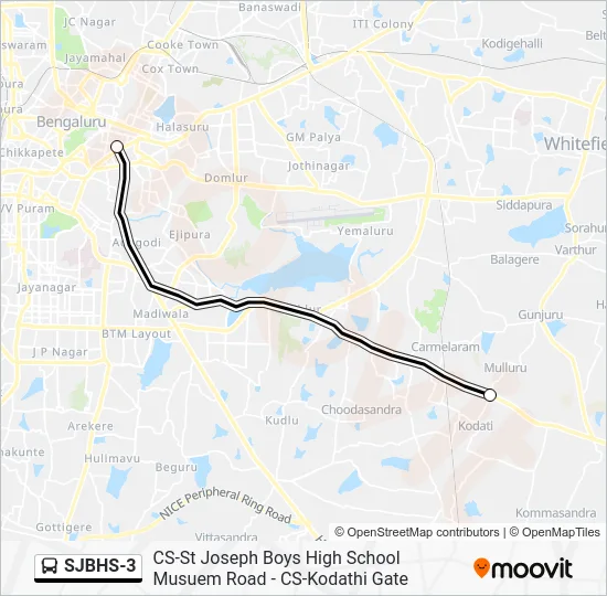 SJBHS-3 Bus Line Map