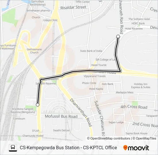 KPTCL-01 Bus Line Map