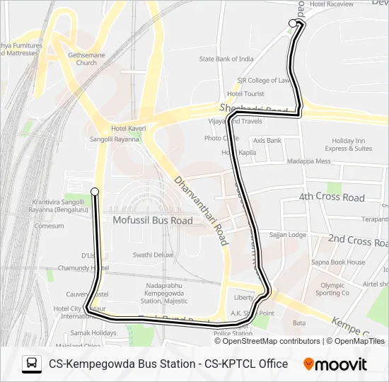 KPTCL-01 Bus Line Map