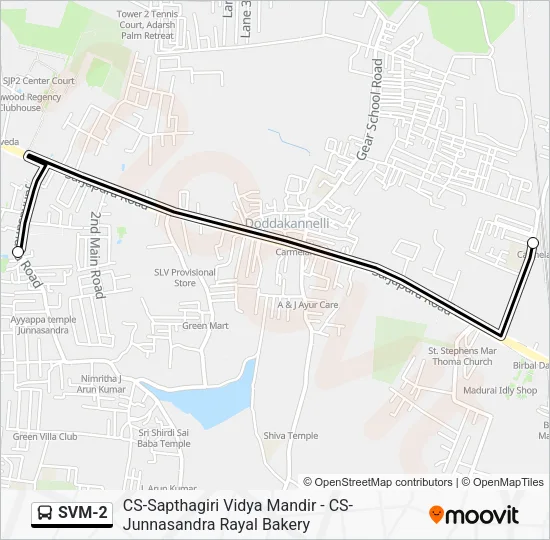 SVM-2 Bus Line Map