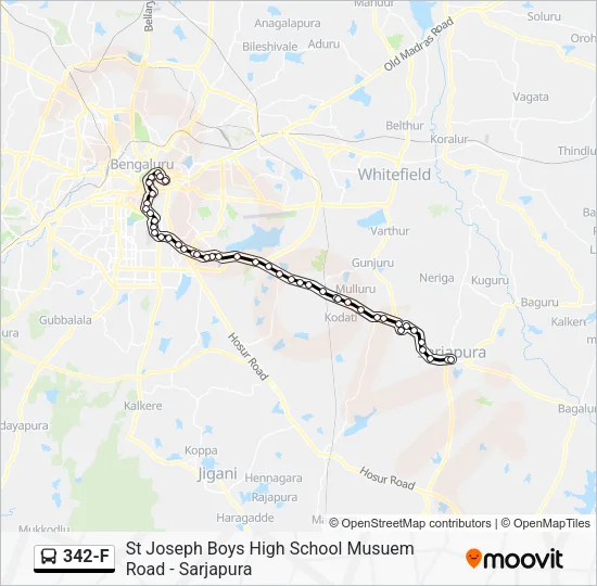 342-F Bus Line Map