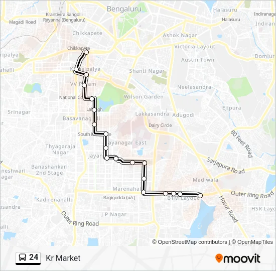 24 Bus Line Map