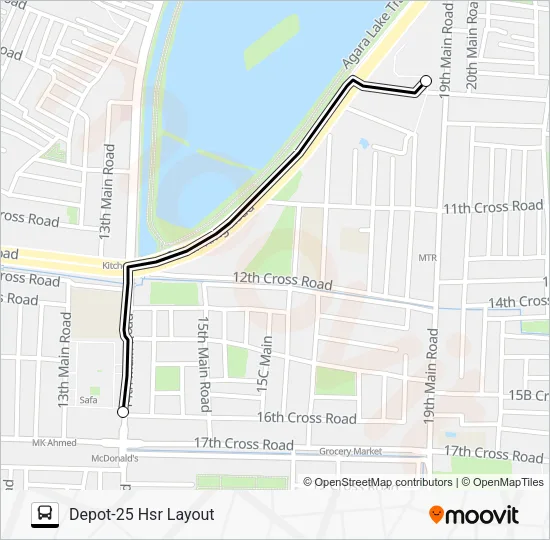 D25-HSRBDA Bus Line Map