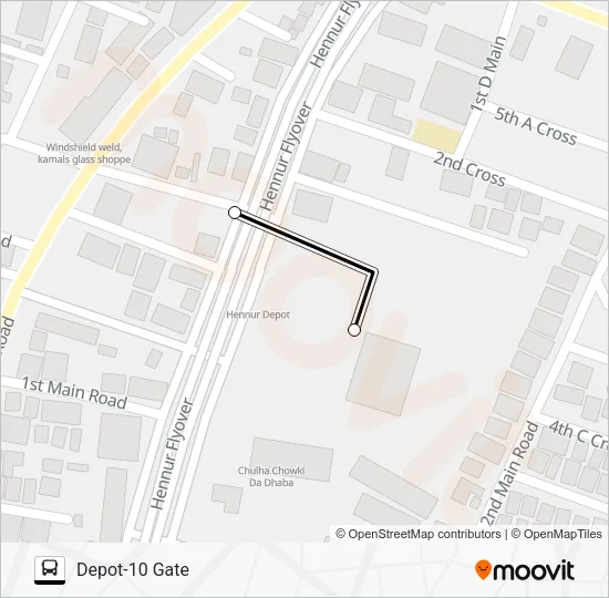 D10-D10GT Bus Line Map