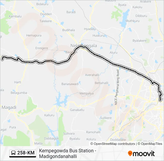 258-KM Bus Line Map
