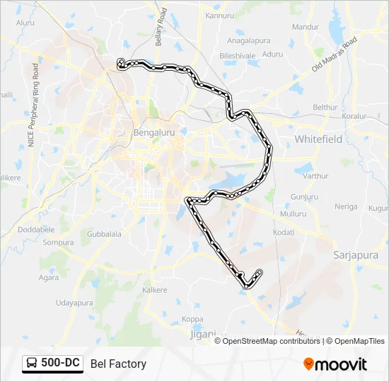 500-DC Bus Line Map