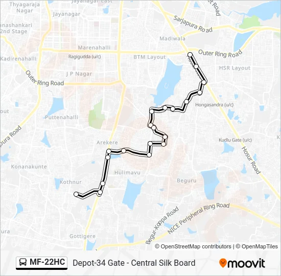 MF-22HC Bus Line Map