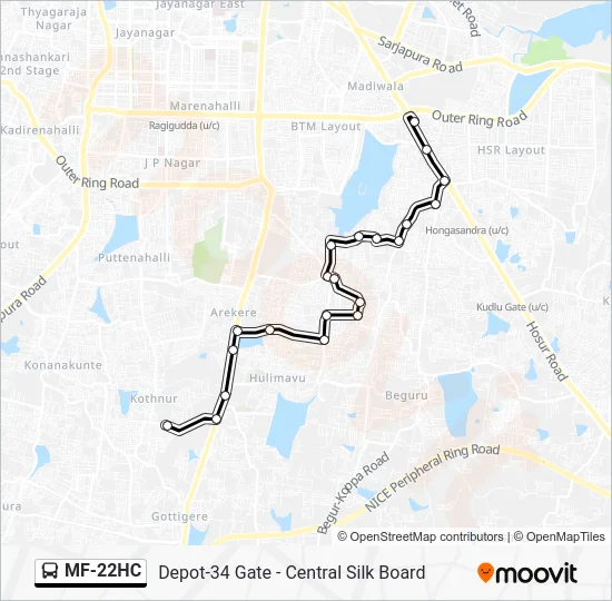 MF-22HC Bus Line Map