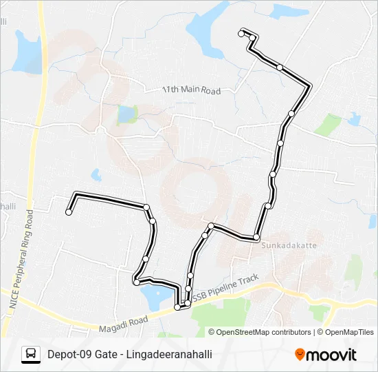 D09G-LDH Bus Line Map