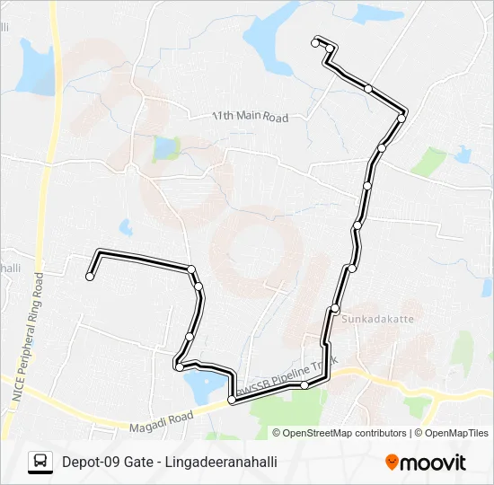 D09G-LDH Bus Line Map