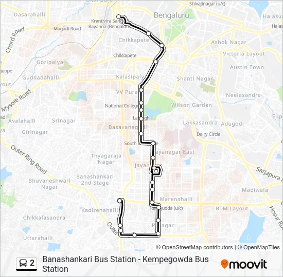 2 Bus Line Map