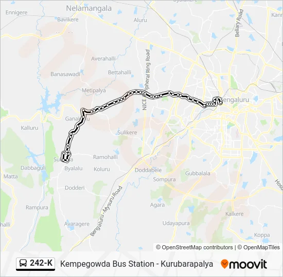 242-K Bus Line Map