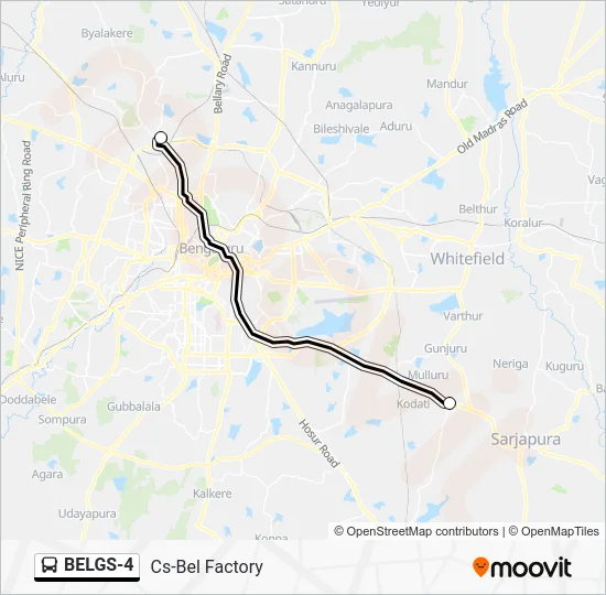 BELGS-4 Bus Line Map