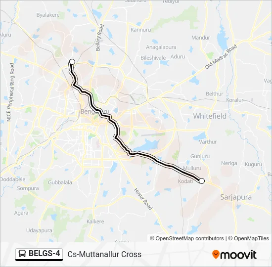 BELGS-4 Bus Line Map
