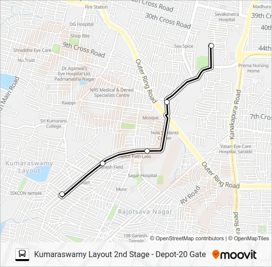 D20-KML2 Bus Line Map