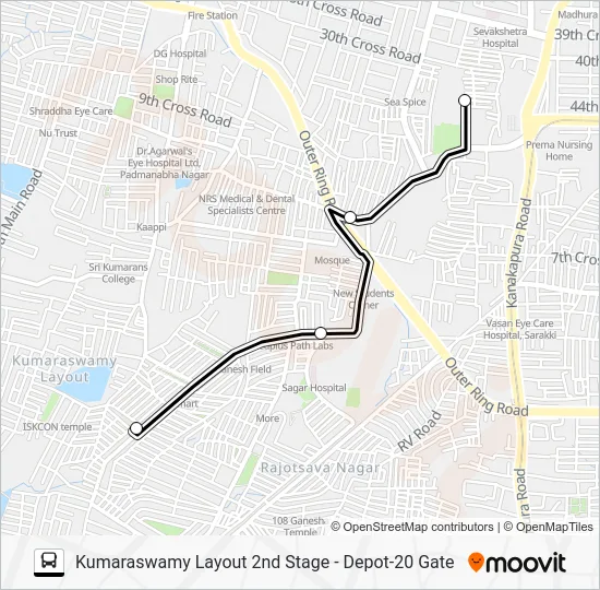 D20-KML2 Bus Line Map
