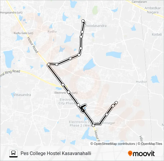 D38G-ELC-PESK Bus Line Map