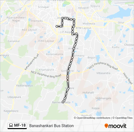 MF-18 Bus Line Map