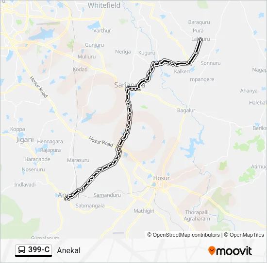 399-C Bus Line Map
