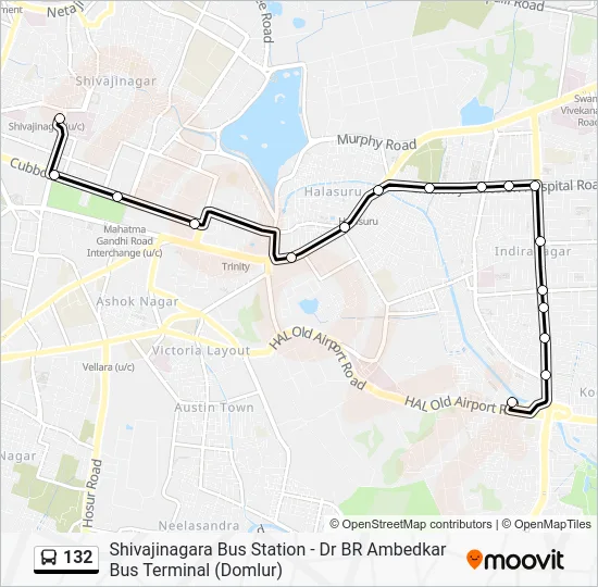 132 Bus Line Map