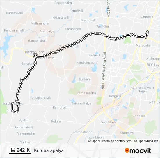 242-K Bus Line Map