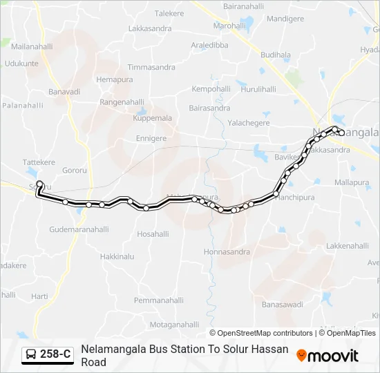 258-C Bus Line Map
