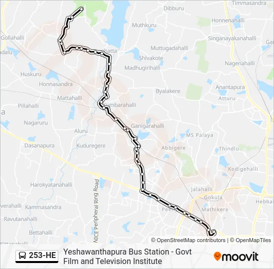 253-HE Bus Line Map