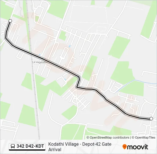 342 D42kdt Route Schedules Stops And Maps Kodathi Village Updated 