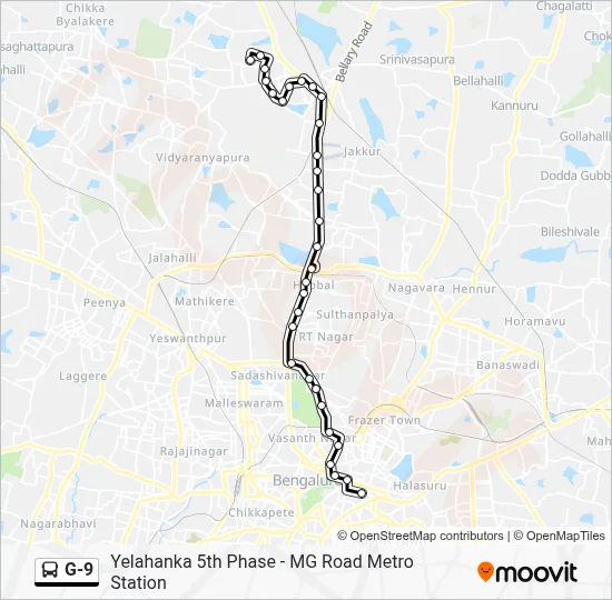 G9 Route: Schedules, Stops & Maps - Mg Road Metro Station (Updated)