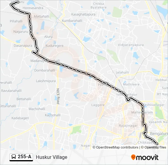 Huskur Rto Track 255A Route: Schedules, Stops & Maps - Huskur Village (Updated)