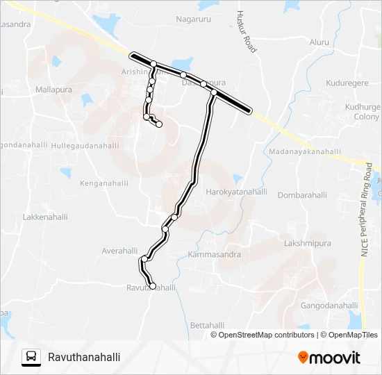 257-C D43G-RVH Bus Line Map