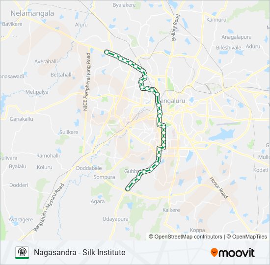 green line Route: Schedules, STops & Maps - Nagasandra (Updated)