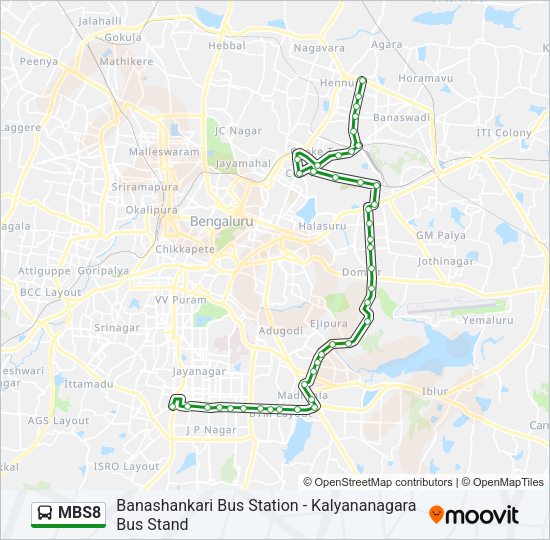 MBS8 Bus Line Map